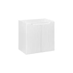 Meuble Sous-Vasque|Meublorama Meuble sous vasque VANO 2 portes Blanc alpin L60 x P39 x H57 cm Meuble suspendu