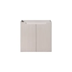 Meublorama Meuble sous vasque VANO 60 cm 2 portes Marron congo mat L60 x P39 x H57 cm Meuble suspendu