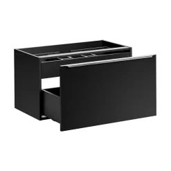 Meuble Sous-Vasque|Meublorama Meuble sous vasque VANTA 80 cm noir Meuble suspendu avec 2 tiroirs