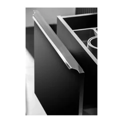 Meuble Sous-Vasque|Meublorama Meuble sous vasque VANTA 80 cm noir Meuble suspendu avec 2 tiroirs