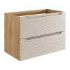 Meuble Sous-Vasque|Meublorama Meuble sous vasque YOKA Beige et chene clair 90 cm