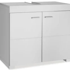 Lave-Mains|Tectake Meuble sous-lavabo 2 compartiments avec 2 portes battantes blanc