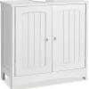 Lave-Mains|Tectake Meuble sous-lavabo 2 compartiments capacité de charge 35 kg