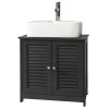 Meuble Sous-Vasque|Sobuy Meuble sous-Lavabo Meuble sous-Vasque, 2 Portes et 2 étages, FRG237-DG,