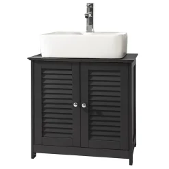 Meuble Sous-Vasque|Sobuy Meuble sous-Lavabo Meuble sous-Vasque, 2 Portes et 2 étages, FRG237-DG,