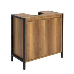 Sobuy Meuble sous-Lavabo Meuble sous-Vasque à 2 étages et 2 Portes, BZR63-PF,