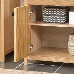 Sobuy Meuble Sous-Lavabo, Meuble Sous-Vasque à 2 étages réglable et 2 Portes, BZR98-N,
