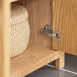 Sobuy Meuble Sous-Lavabo, Meuble Sous-Vasque à 2 étages réglable et 2 Portes, BZR98-N,