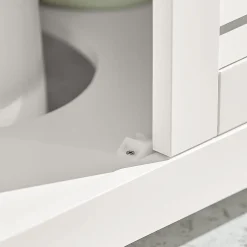 Meuble Sous Lavabo|Sobuy Meuble sous-Lavabo Meuble de Salle de Bain - 2 Portes, FRG237-II-W,
