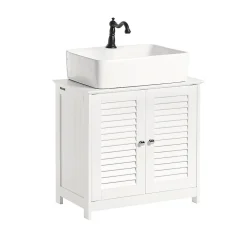 Sobuy Meuble Sous-Lavabo Meuble de Salle de Bain Vasque - 2 portes, FRG237-W,