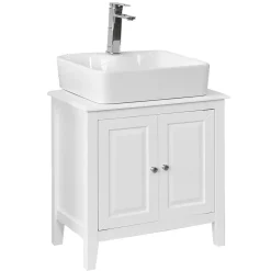 Sobuy Meuble Sous-Lavabo Meuble de Salle de Bain, FRG202-W,