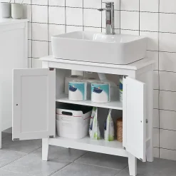Sobuy Meuble Sous-Lavabo Meuble de Salle de Bain, FRG202-W,