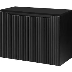 Meuble Sous Lavabo|[En.Casa] Meuble sous-lavabo NEWPORT avec 2 portes 80 x 60 x 40 cm noir en.casa