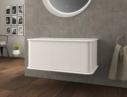 Baden Meuble sous-vasque à suspendre l.95 cm avec plan de toilette, blanc mat, Idra