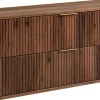 Meuble Vasque|Furnidea Meuble sous-vasque à suspendre GLAMOUR coloris noyer foncé 120 cm