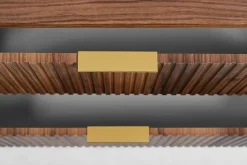 Meuble Vasque|Furnidea Meuble sous-vasque à suspendre GLAMOUR coloris noyer foncé 100 cm