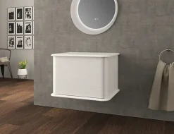 Baden Meuble sous-vasque à suspendre l.61 cm avec plan de toilette, blanc mat, Idra