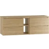 Meuble Sous-Vasque|Petits-Meubles Meuble sous-vasque 140cm 2 niches plan de toilette Viggo Bois