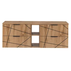 Meuble Sous-Vasque|Petits-Meubles Meuble sous-vasque 140cm 2 niches plan de toilette Teren Bois