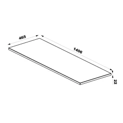 Meuble Sous-Vasque|Petits-Meubles Meuble sous-vasque 140cm 2 niches plan de toilette Tao Bois