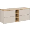Petits-Meubles Meuble sous-vasque 140cm 3 niches Alba Cachemire