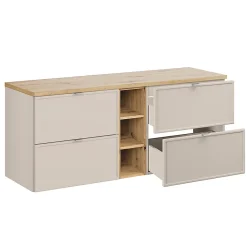 Petits-Meubles Meuble sous-vasque 140cm 3 niches Alba Cachemire