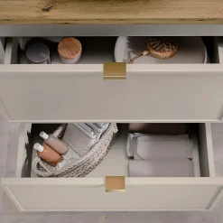 Petits-Meubles Meuble sous-vasque 140cm 3 niches Alba Cachemire