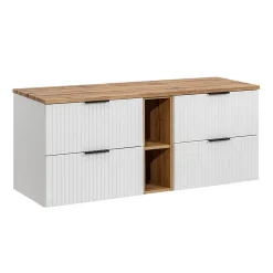 Meuble Sous-Vasque|Petits-Meubles Meuble sous-vasque 140cm 2 niches Adriel Blanc