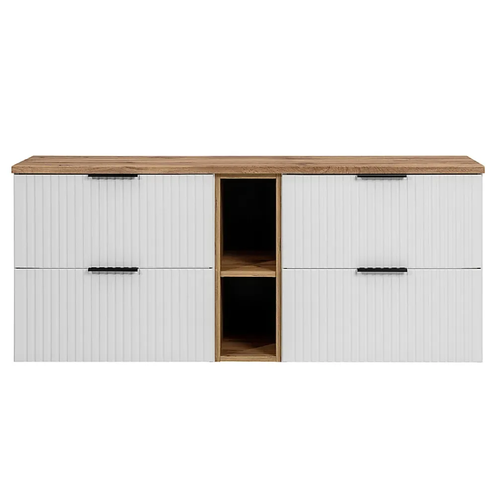 Meuble Sous-Vasque|Petits-Meubles Meuble sous-vasque 140cm 2 niches Adriel Blanc