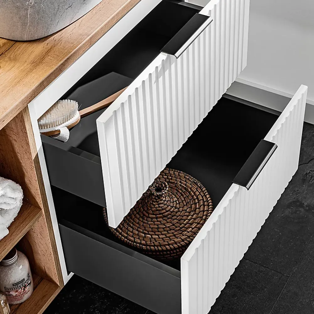 Meuble Sous-Vasque|Petits-Meubles Meuble sous-vasque 140cm 2 niches Adriel Blanc