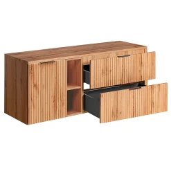 Meuble Sous-Vasque|Petits-Meubles Meuble sous-vasque 140cm 2 niches panier à linge Adriel Bois