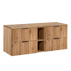 Petits-Meubles Meuble sous-vasque 140cm 2 niches Adriel Bois