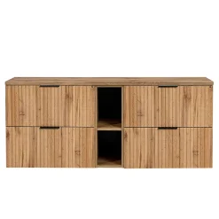Petits-Meubles Meuble sous-vasque 140cm 2 niches Adriel Bois