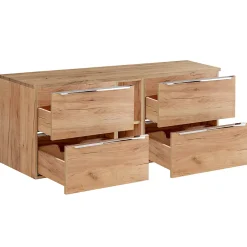Petits-Meubles Meuble sous-vasque 140cm 2 niches April Bois