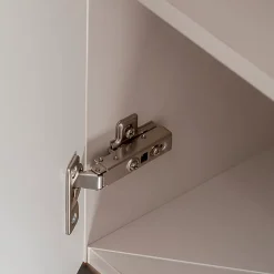 Meuble Sous-Vasque|Petits-Meubles Meuble sous-vasque 160cm 4 portes panier à linge Manoa Cachemire et Bois