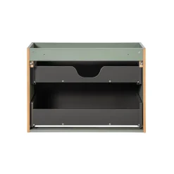 Meuble Sous-Vasque|Petits-Meubles Meuble sous-vasque 100cm 2 tiroirs 2 niches Jade Vert et Bois