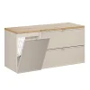 Meuble Sous-Vasque|Petits-Meubles Meuble sous-vasque 120cm panier à linge Alba Cachemire