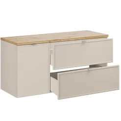 Meuble Sous-Vasque|Petits-Meubles Meuble sous-vasque 120cm panier à linge Alba Cachemire