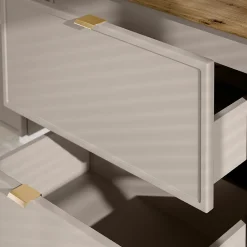 Meuble Sous-Vasque|Petits-Meubles Meuble sous-vasque 120cm panier à linge Alba Cachemire