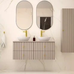 Petits-Meubles Meuble sous-vasque 120cm plan de toilette Izae Cachemire