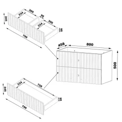 Petits-Meubles Meuble sous-vasque 120cm plan de toilette Izae Cachemire