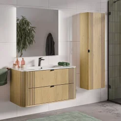 Petits-Meubles Meuble sous-vasque 100cm plan de toilette Mila Bois