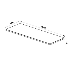 Petits-Meubles Meuble sous-vasque 120cm plan de toilette Tao Bois