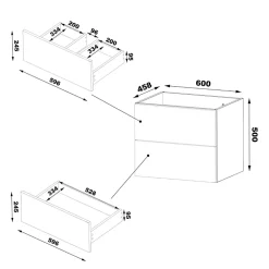 Petits-Meubles Meuble sous-vasque 120cm Tao Bois