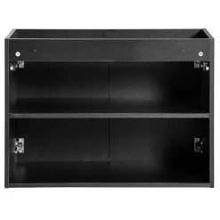 [En.Casa] Meuble sous-vasque NEWPORT avec lavabo 80 x 71 x 40 cm noir / effet chêne en.casa