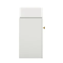 Meuble Vasque|Okwish Meuble Sous-Vasque Suspendu avec Vasque - Meuble Salle de Bain Compact, MDF, 46x26x56 cm - Blanc