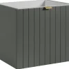 Meuble Sous Lavabo|Furnidea Meuble sous-vasque suspendu HARMO 50 cm Façade rainuré vert semi-mat