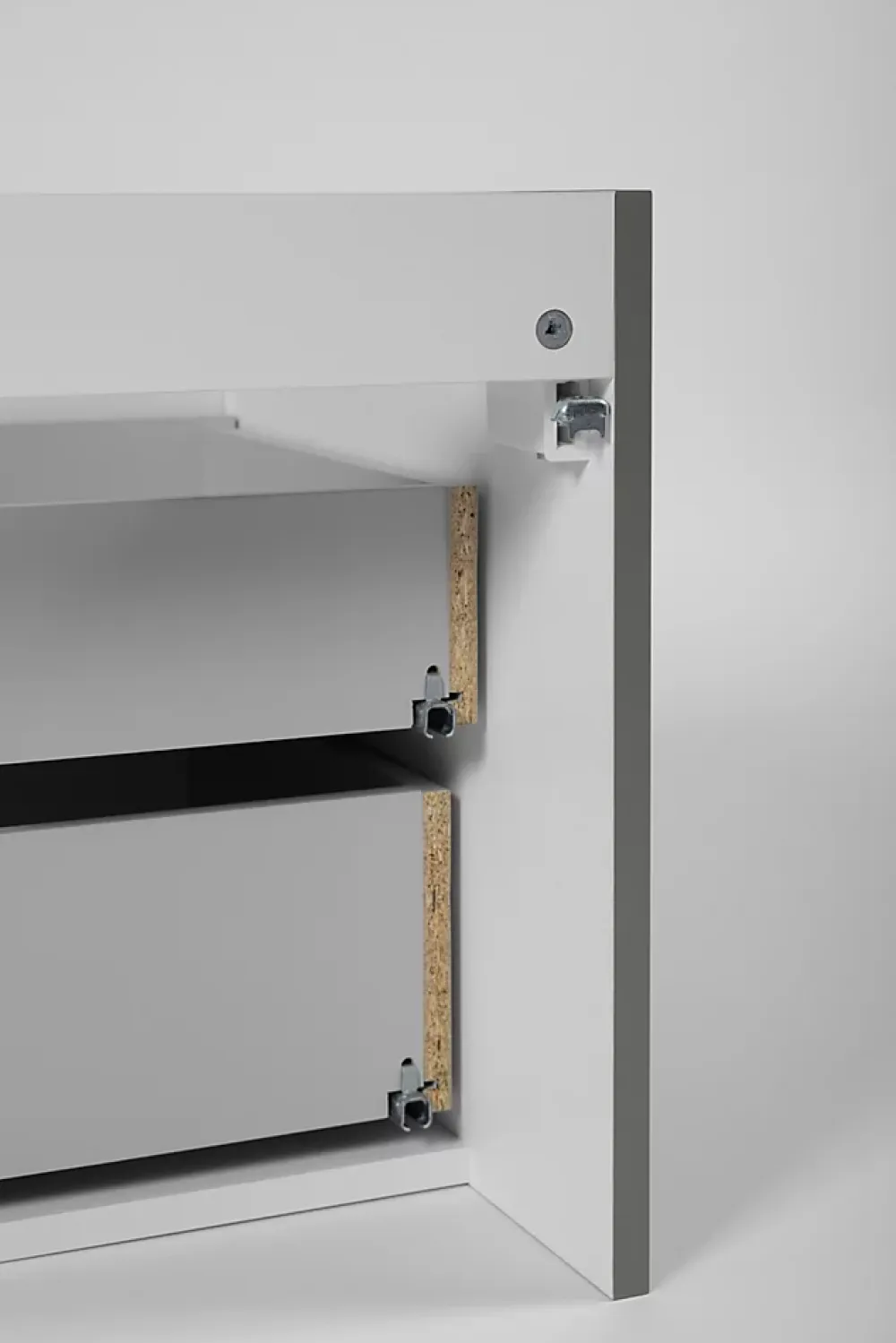 Meuble Sous Lavabo|Furnidea Meuble sous-vasque suspendu HARMO 50 cm Façade rainuré vert semi-mat