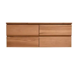 Meuble Sous-Vasque|Wildwater Meuble suspendu 4 tiroirs en teck massif 120 cm Kharart