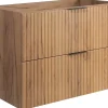 Furnidea Meuble suspendu sous lavabo FLOW chêne 80 cm